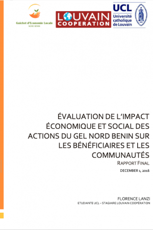 Evaluation de l'impact économique et social des actions du GEL Nord Bénin sur les bénéficiaires et les communautés