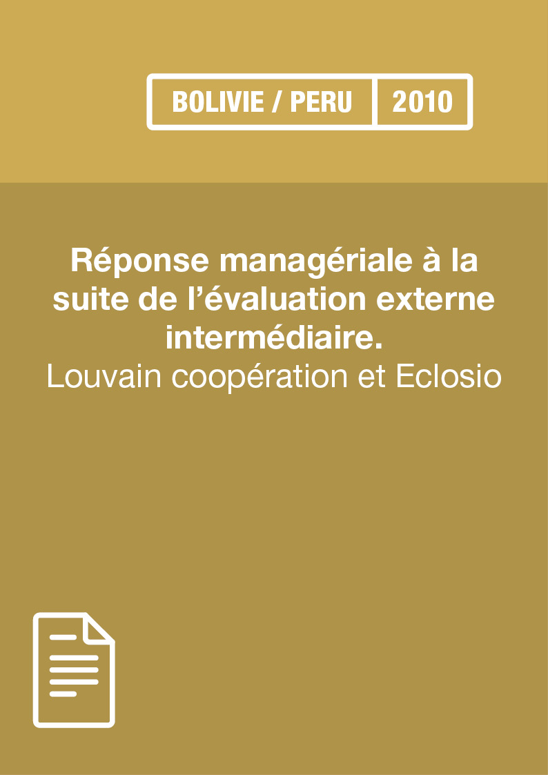 Réponse managériale à la suite de l’évaluation externe intermédiaire