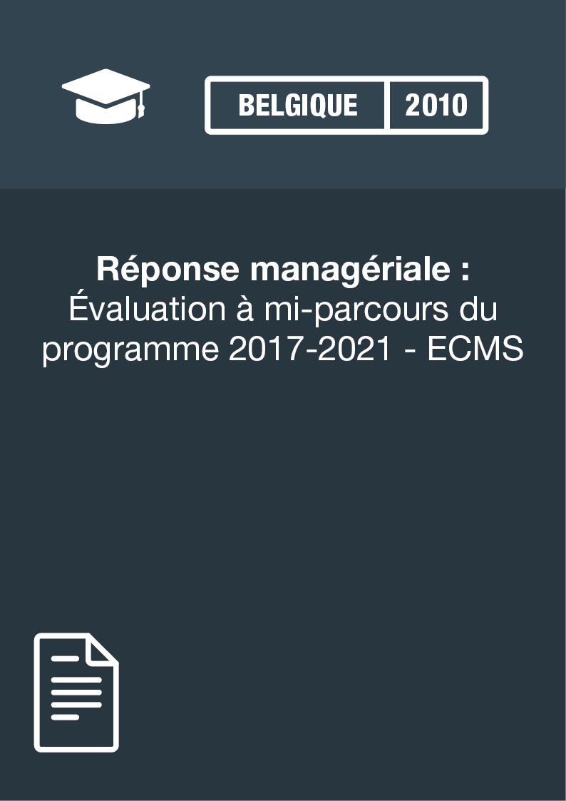 Réponse managériale - Evaluation à mi-parcours du programme Uni4Coop 2017-2021 - ECMS