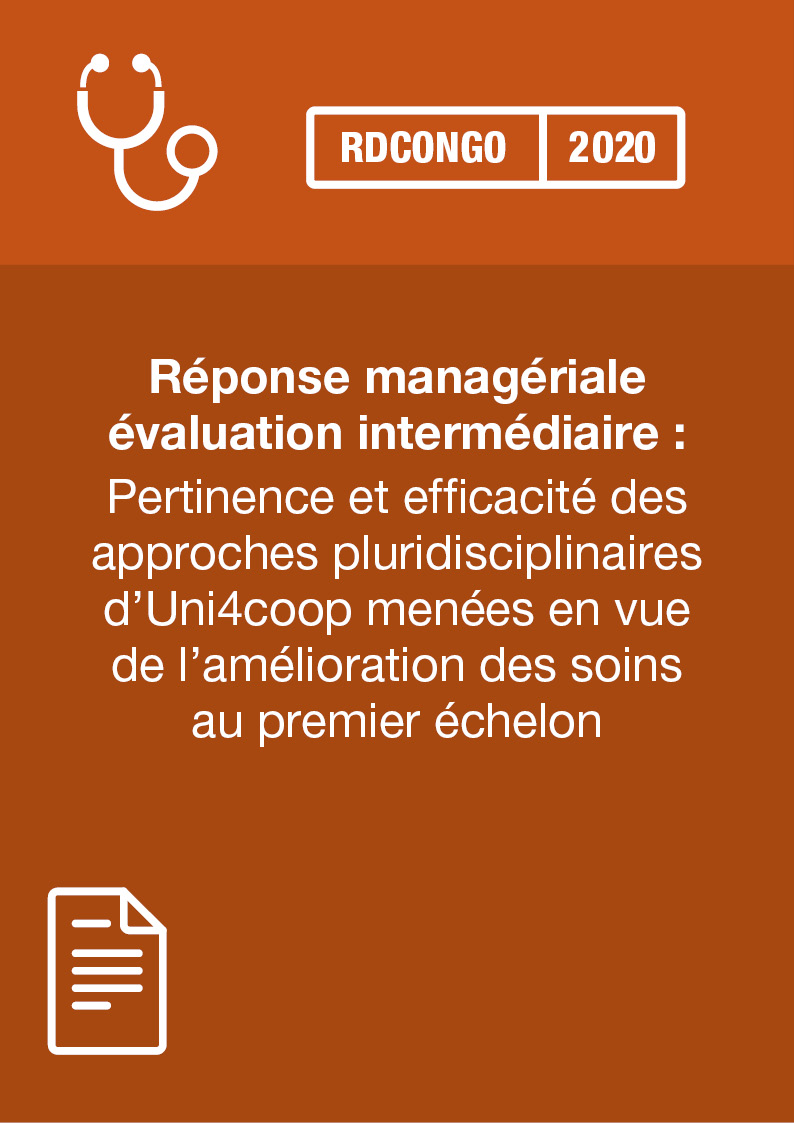 Pertinance et efficacités des approches pluridisciplinaires d'Uni4coop mennées en vue de l'amélioration des soins au premier échelon.