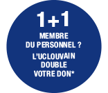 Membre de l'UCLouvain ? votre don est doublé