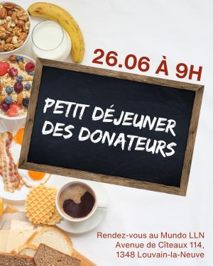 Petit-déjeuner des donateurs