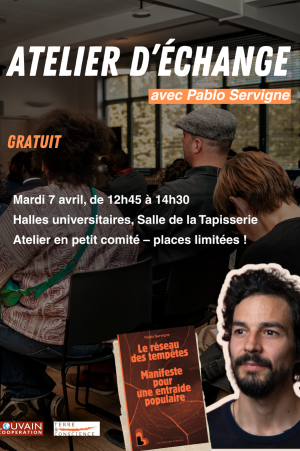 Atelier d’échange avec Pablo Servigne
