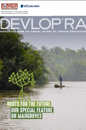 Cover of Devlop'RA magazine No. 2 – Roots for the Future: our special feature on mangroves