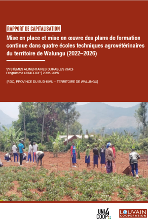 Mise en place et mise en oeuvre des plans de formation continue dans quatre écoles techniques agrovétérinaires du territoire de Walungu (2022–2026)